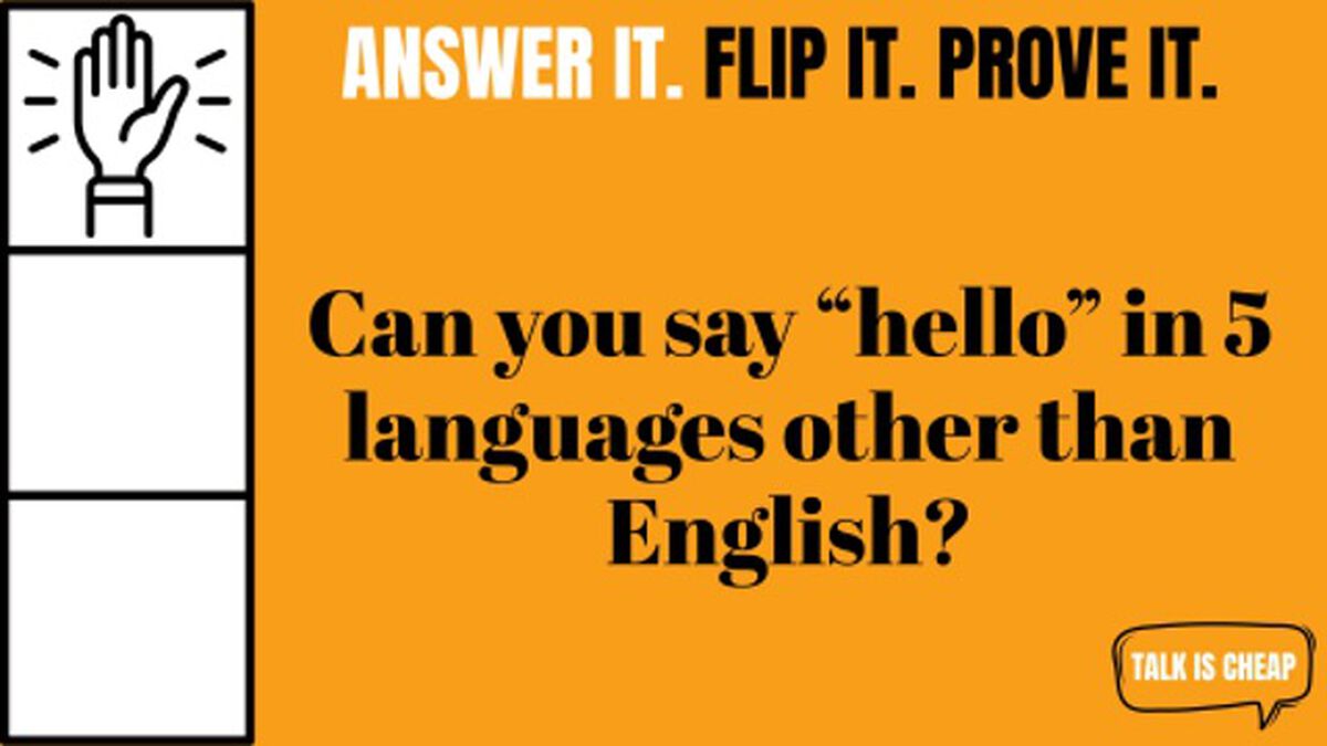 Talk is Cheap: Answer it. Flip it. Prove it. image number null